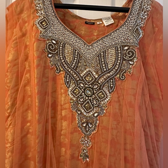 South Asian Suit in Coral/Orange - Picture 5 of 10